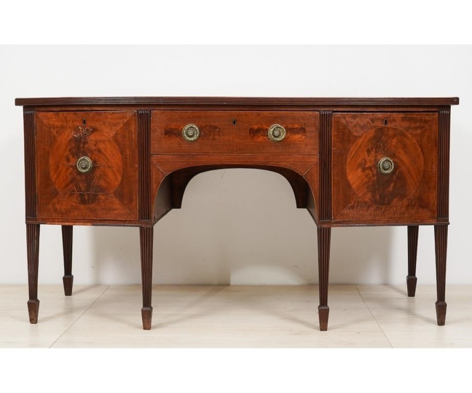 Georgian mahogany inlaid sideboard,
