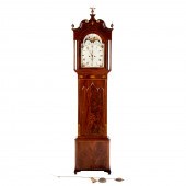 GEORGIAN MAHOGANY INLAID TALL