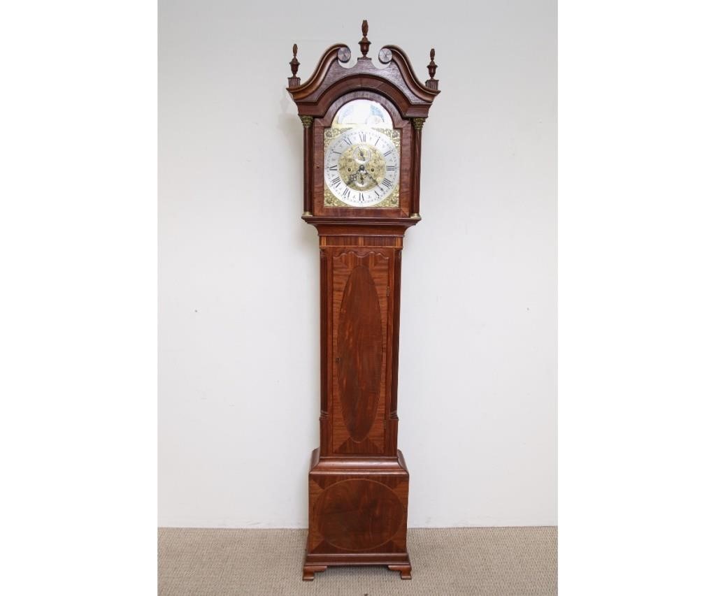 Georgian mahogany inlaid tall