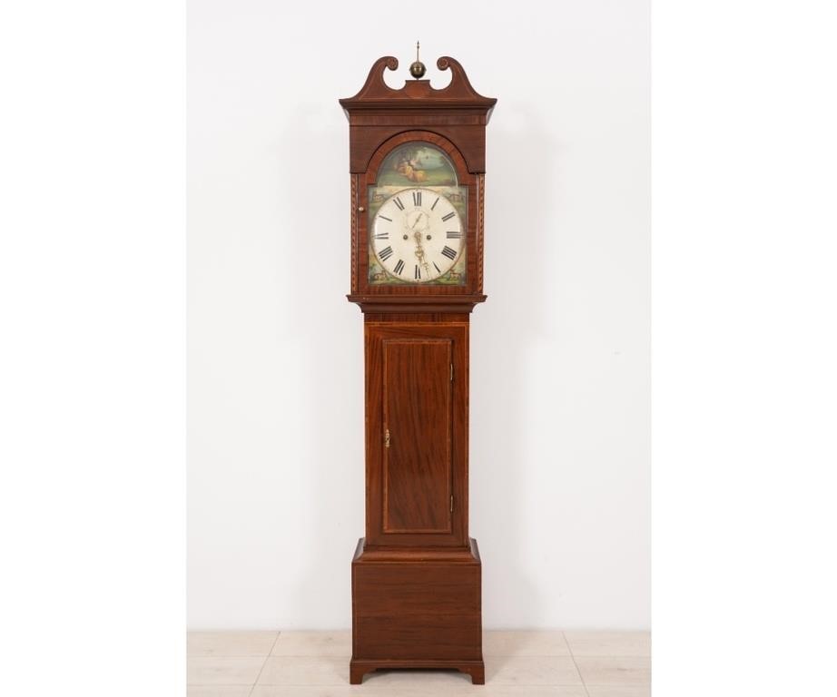 Georgian mahogany inlaid tall