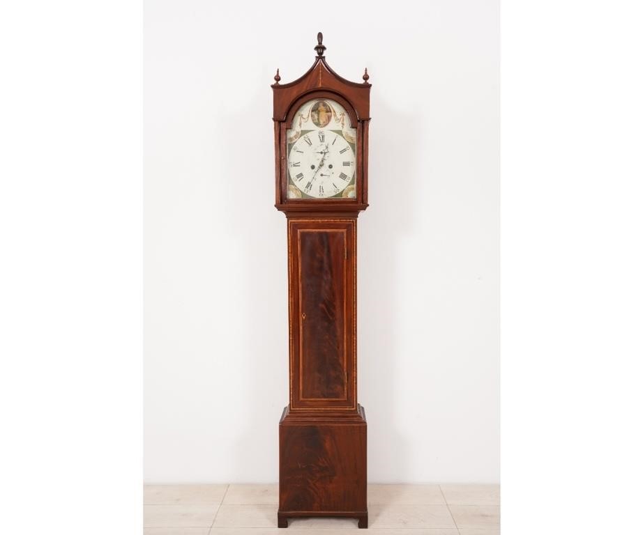 Georgian mahogany inlaid tall