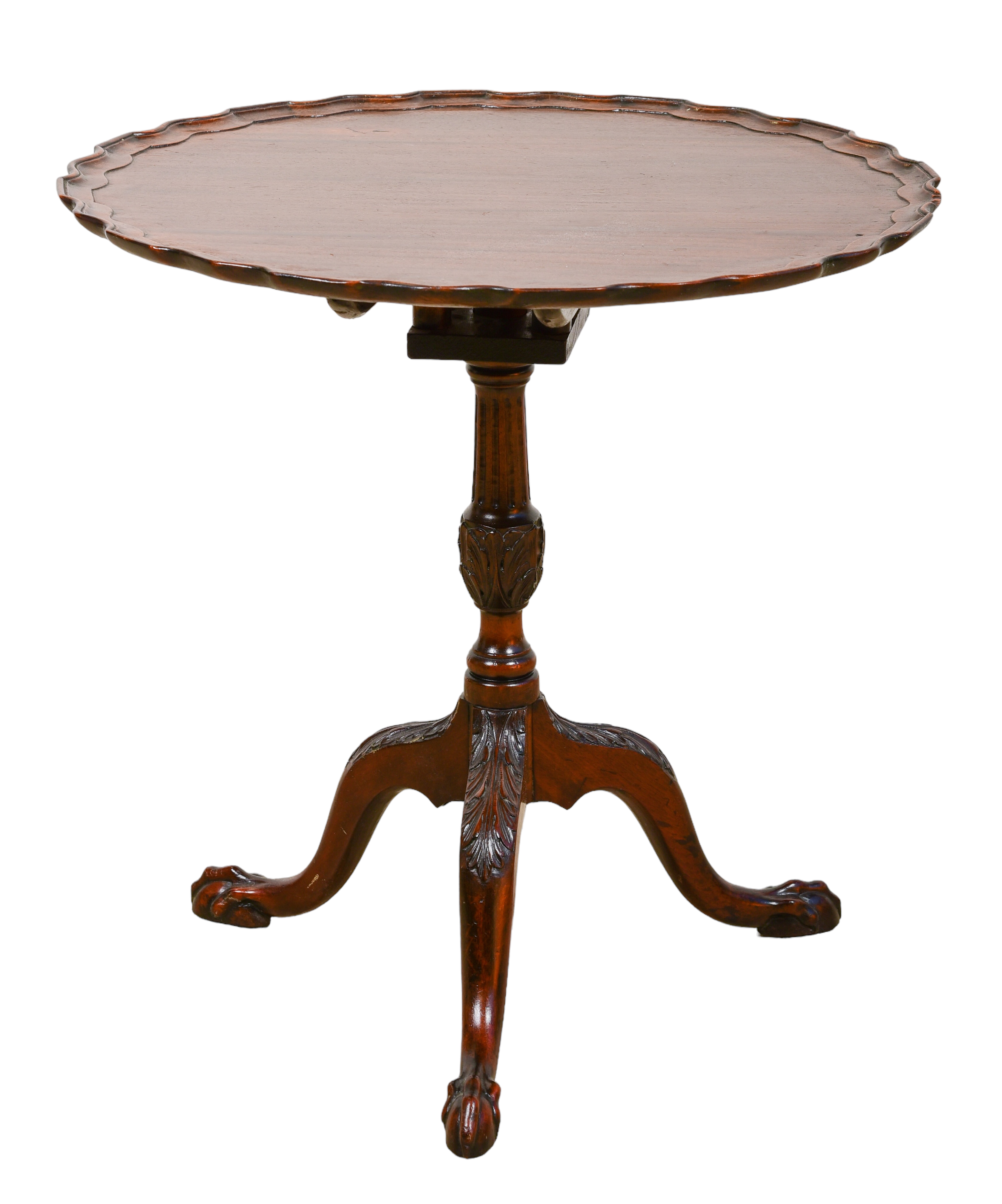 Georgian mahogany pie crust tilt