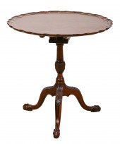 Georgian mahogany pie crust ti