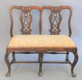 GEORGIAN MAHOGANY SETTEE, DOUB