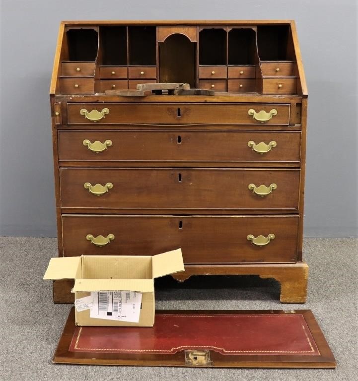 Georgian mahogany slant front desk,