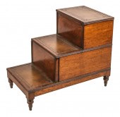 GEORGIAN MAHOGANY STEP COMMODE