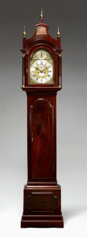 Georgian mahogany tall case cl