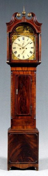 Georgian mahogany tall case cl