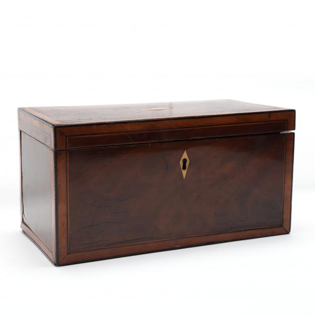 GEORGIAN MAHOGANY TEA CADDY