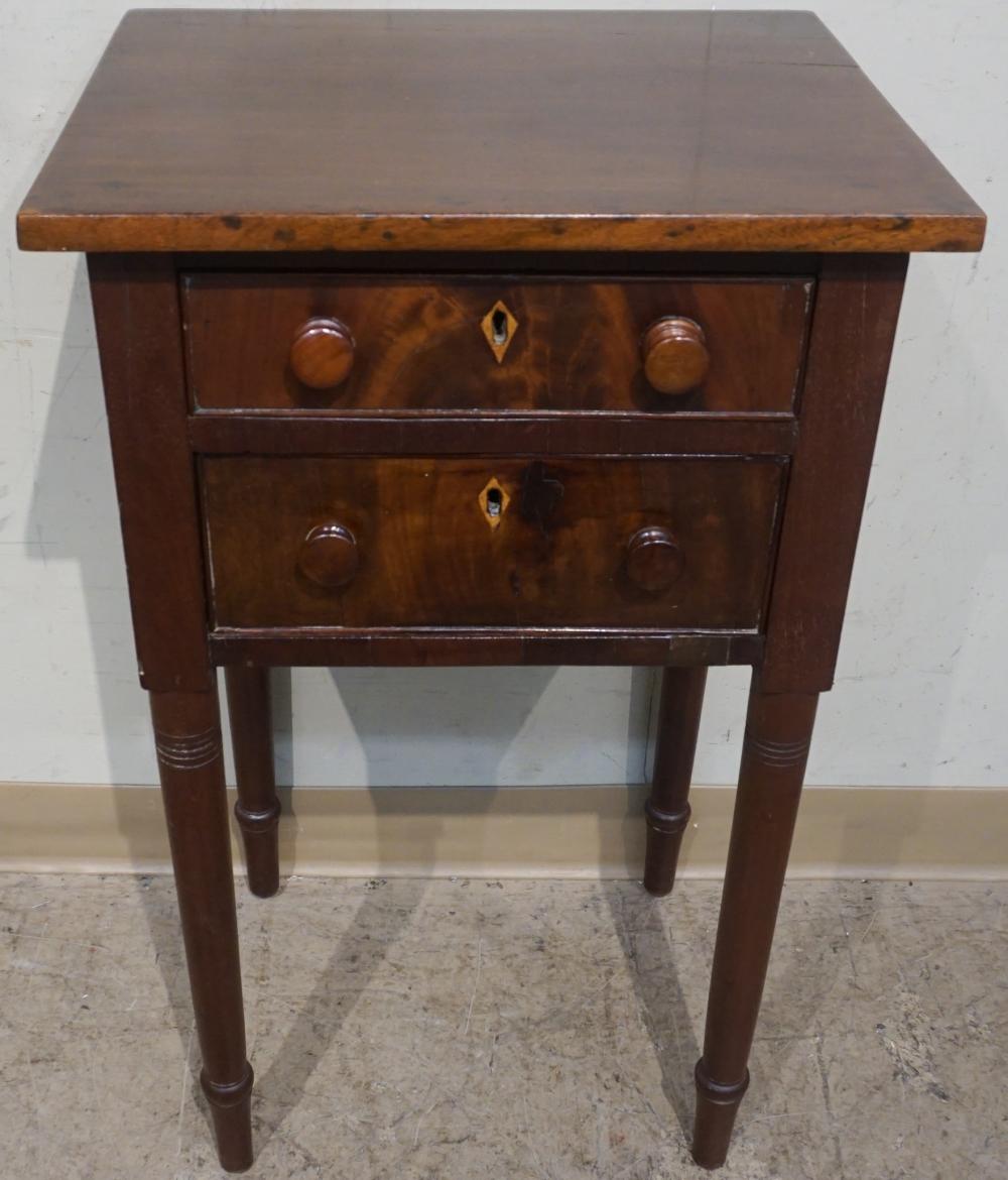 GEORGIAN MAHOGANY TWO-DRAWER WORK