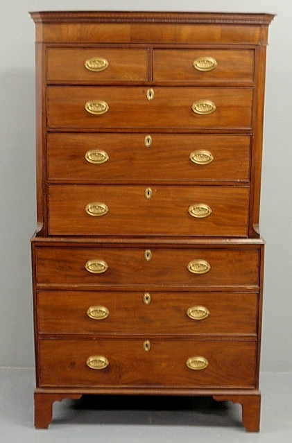 Georgian mahogany two-part