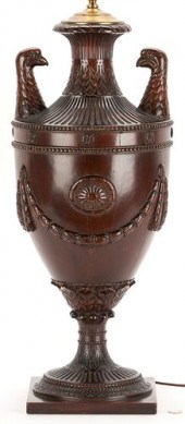 GEORGIAN MAHOGANY URN FORM KNI