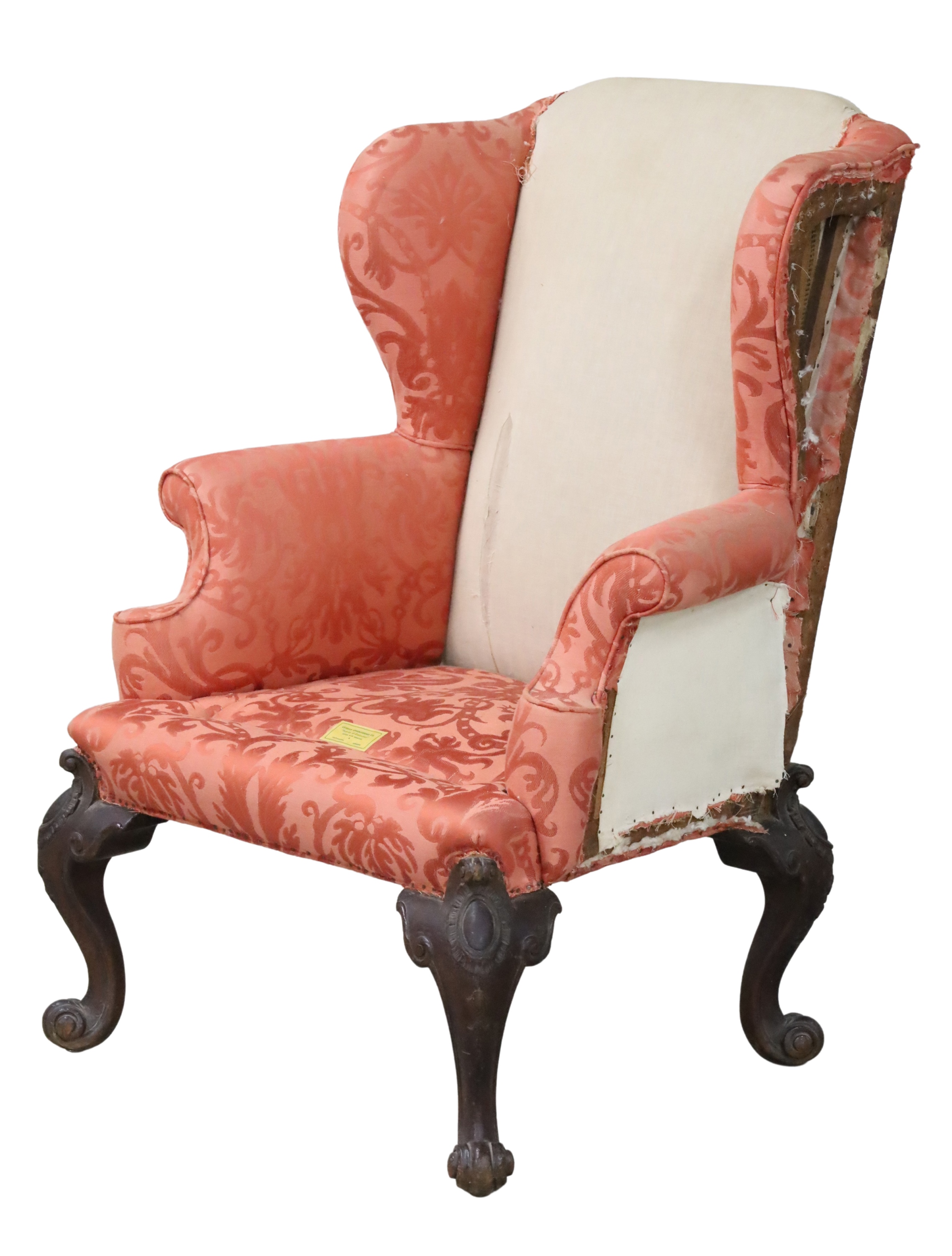 GEORGIAN MAHOGANY WING CHAIR