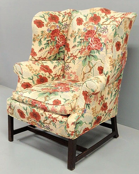 Georgian mahogany wingchair 18th c.