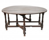 GEORGIAN OAK GATELEG WAKE TABL