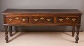 GEORGIAN OAK LOW DRESSER, ENGL