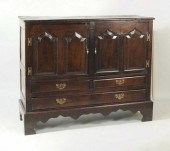 GEORGIAN OAK PANELED CUPBOARDG