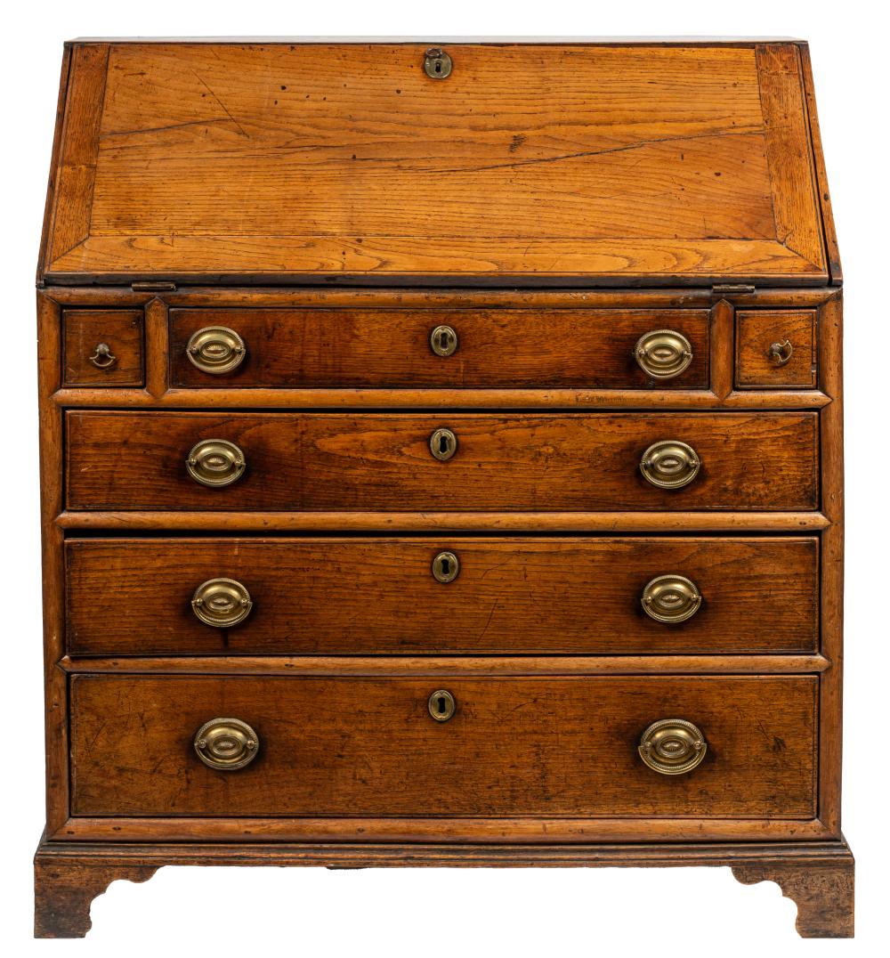 GEORGIAN OAK SLANT FRONT DESKthe