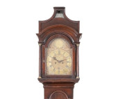 GEORGIAN OAK TALL CASE CLOCK<b