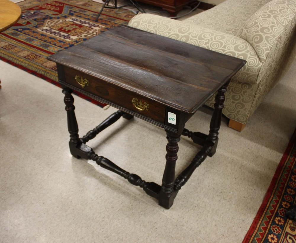 GEORGIAN OAK TAVERN TABLE, ENGLISH,