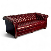 GEORGIAN OXBLOOD RED LEATHER C