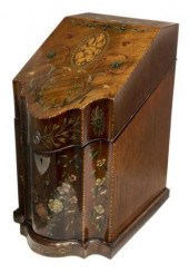 GEORGIAN PAINTED & INLAID MAHO