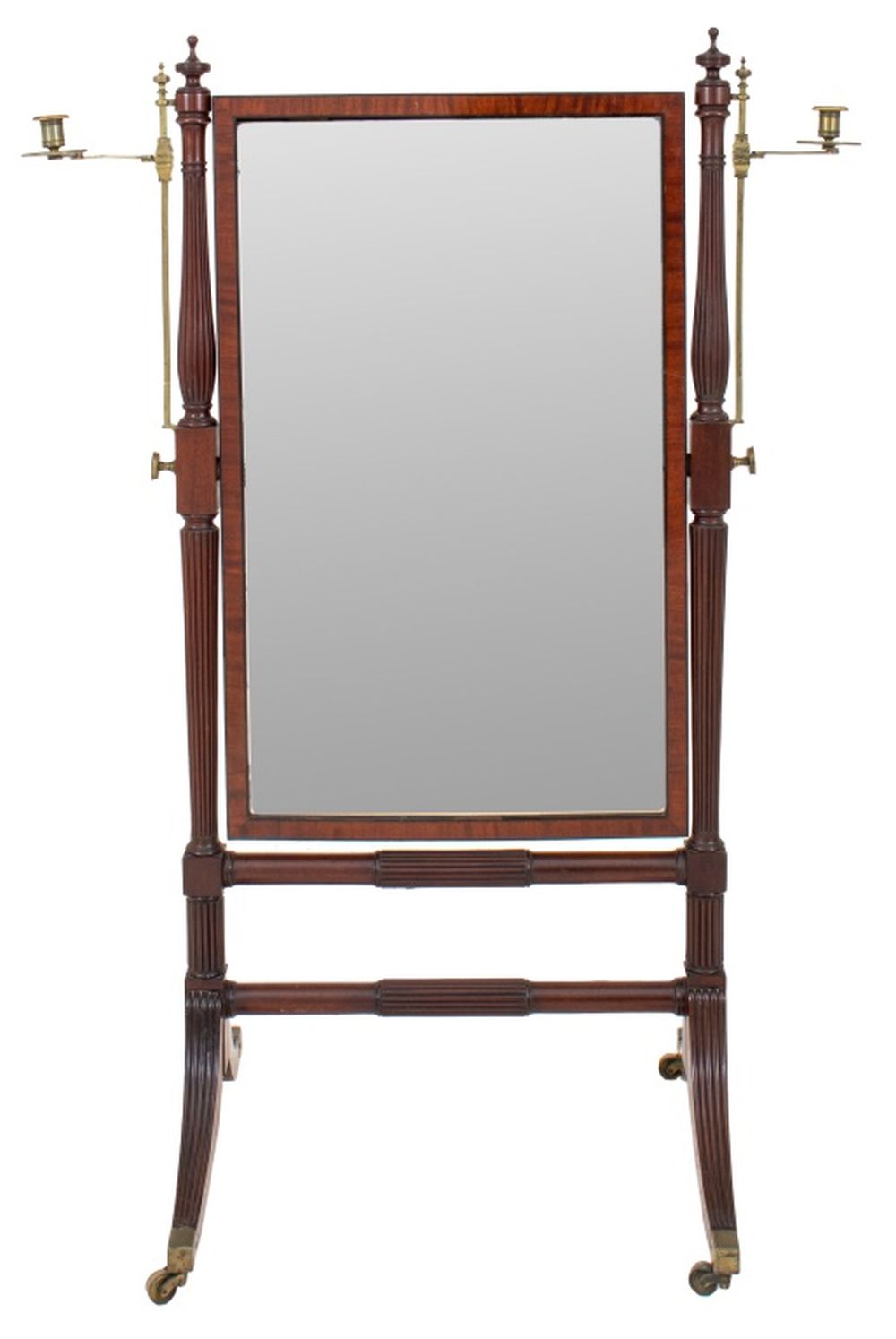 GEORGIAN REVIVAL CHEVAL MIRROR,