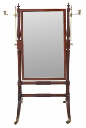 GEORGIAN REVIVAL CHEVAL MIRROR