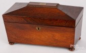 GEORGIAN ROSEWOOD TEA CADDY, 1
