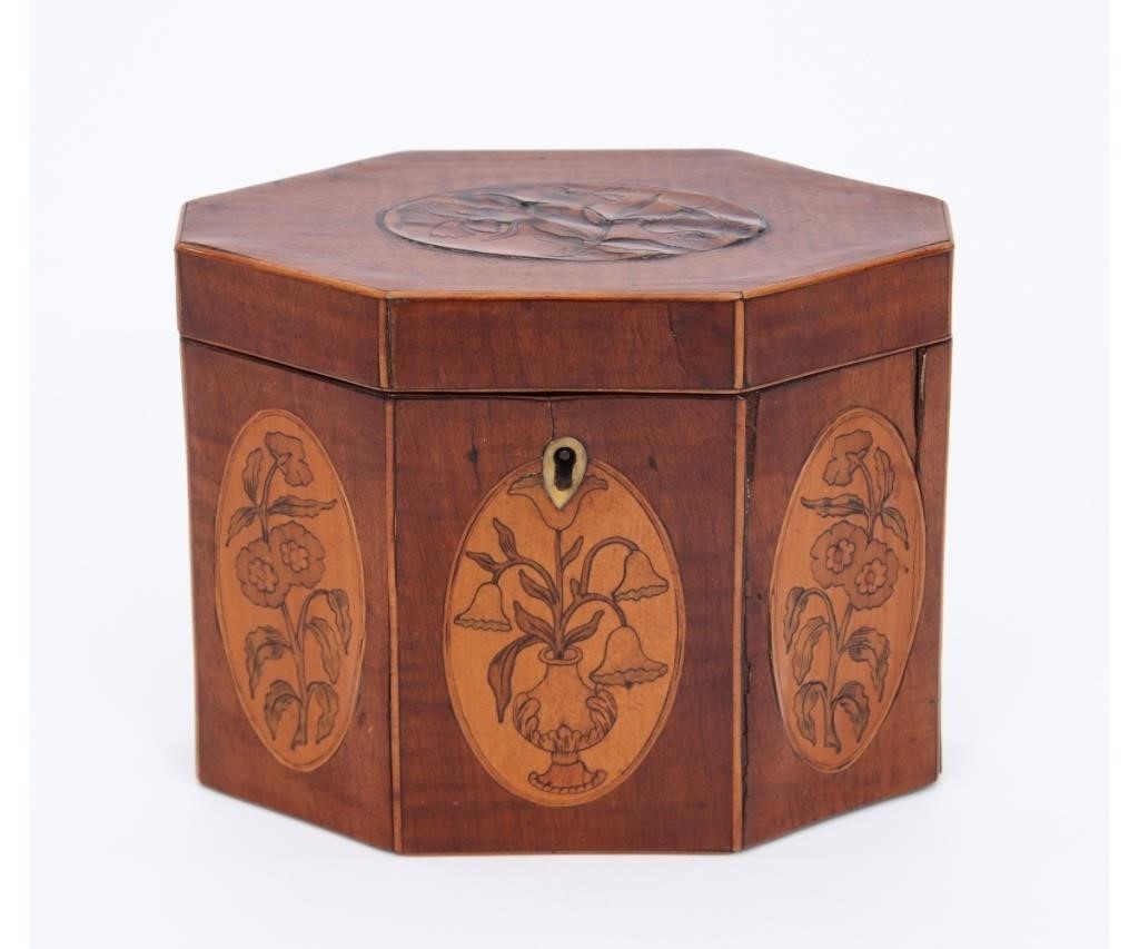 Georgian satinwood inlaid tea