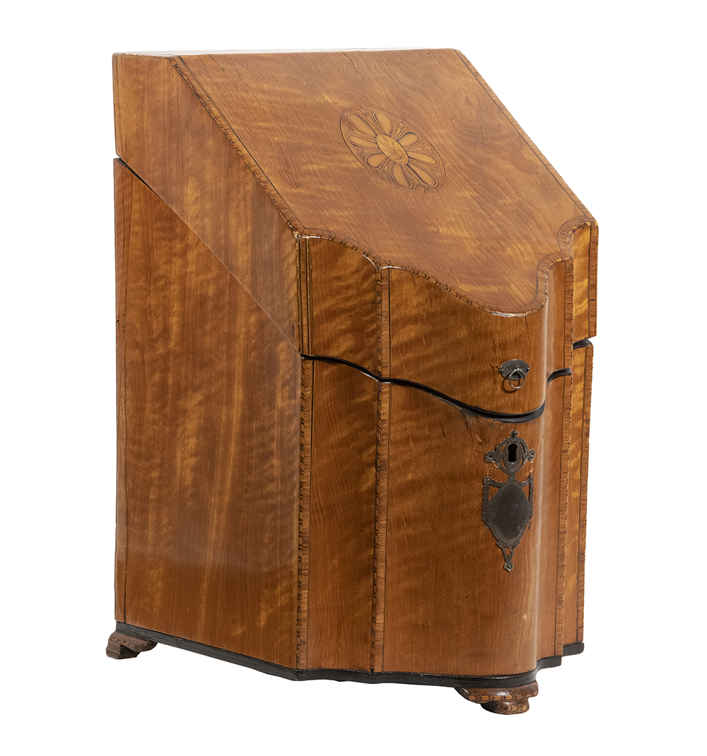 GEORGIAN SATINWOOD KNIFE BOX 18th