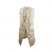 GEORGIAN SILK AND SILVER BROCA