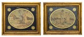 GEORGIAN SILK & WATERCOLOR OVA