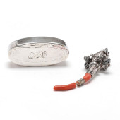 GEORGIAN SILVER BABY RATTLE AN
