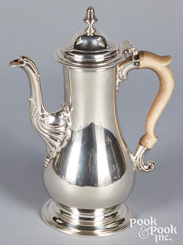 GEORGIAN SILVER COFFEE POT