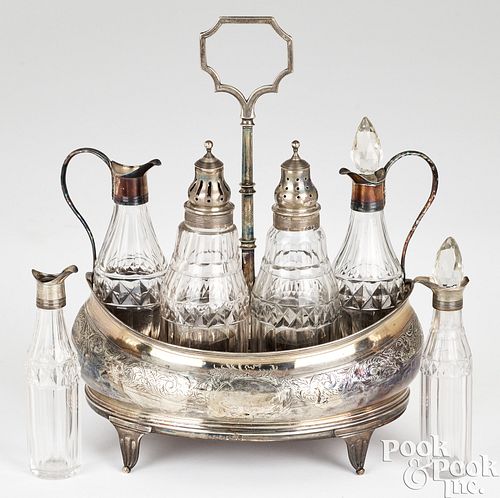GEORGIAN SILVER CONDIMENT GROUP,
