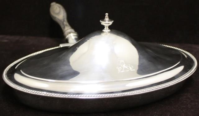GEORGIAN SILVER COVERED CHEESE