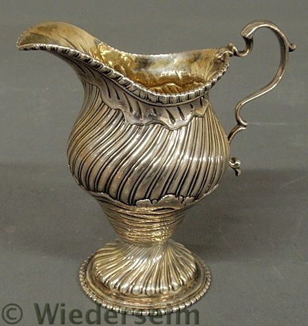 Georgian silver cream pitcher by