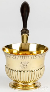 GEORGIAN SILVER GILT BRANDY WA