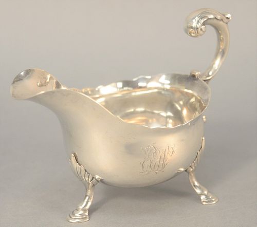 GEORGIAN SILVER GRAVY BOAT WITH