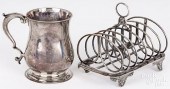 GEORGIAN SILVER MUG AND TOAST