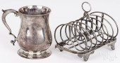 GEORGIAN SILVER MUG AND TOAST