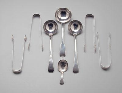 Georgian silver serving pieces,