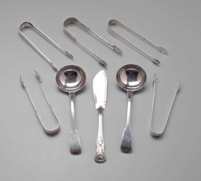 Georgian silver serving pieces,