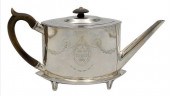 GEORGIAN SILVER TEAPOT AND MAT