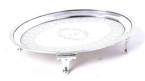 Georgian silver teapot stand by