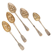 GEORGIAN STERLING BERRY SPOONS