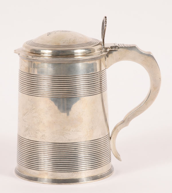 Georgian sterling tankard with