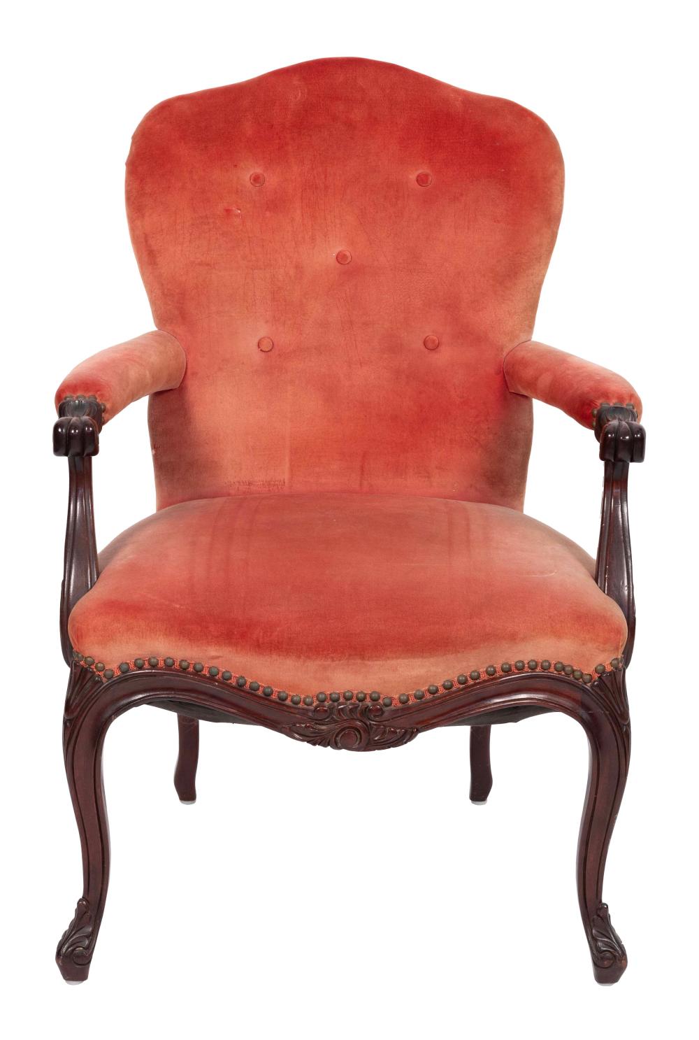 GEORGIAN-STYLE ARMCHAIR LATE 19TH