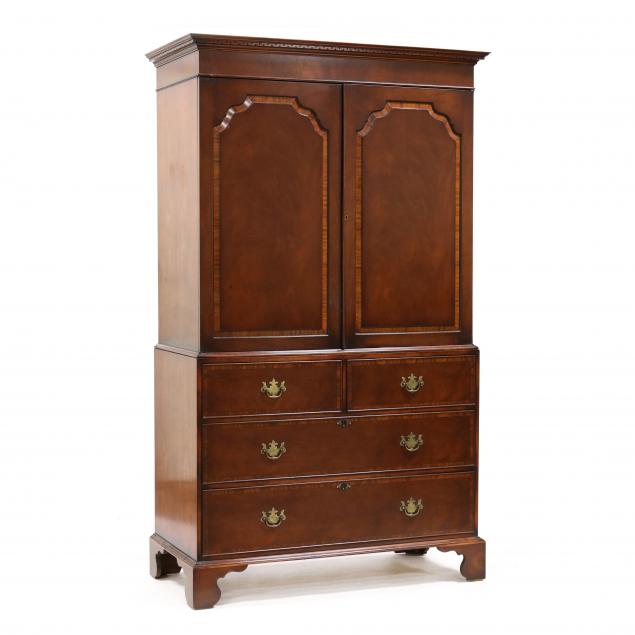 GEORGIAN STYLE BANDED MAHOGANY
